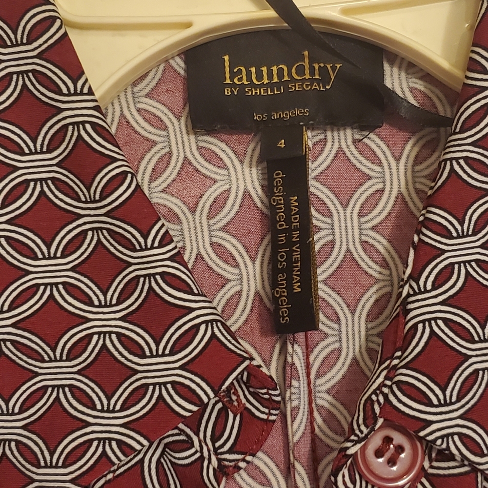 Red Patterned Dress - image 3